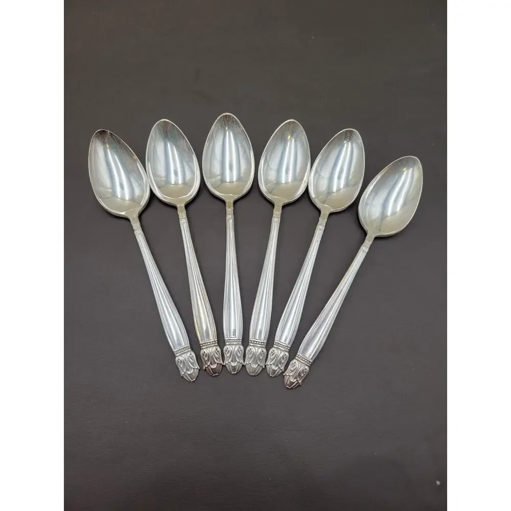 Service for 6 DANISH PRINCESS Silverplate Holmes & Edwards Flatware Set in Case